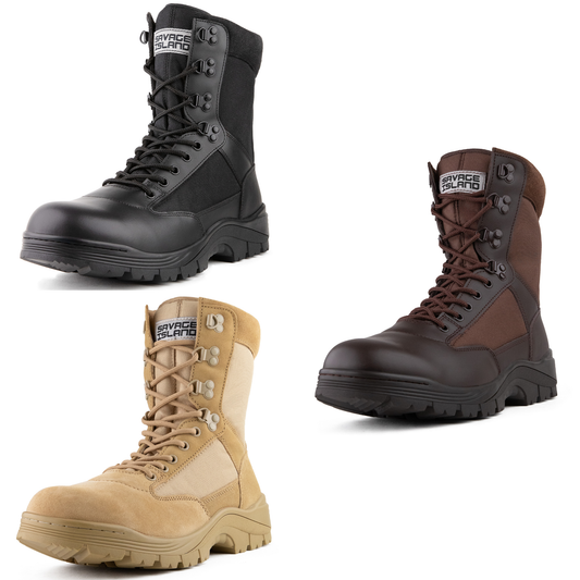 Savage Island Sentinel PRO Leather Side Zip Combat Boots