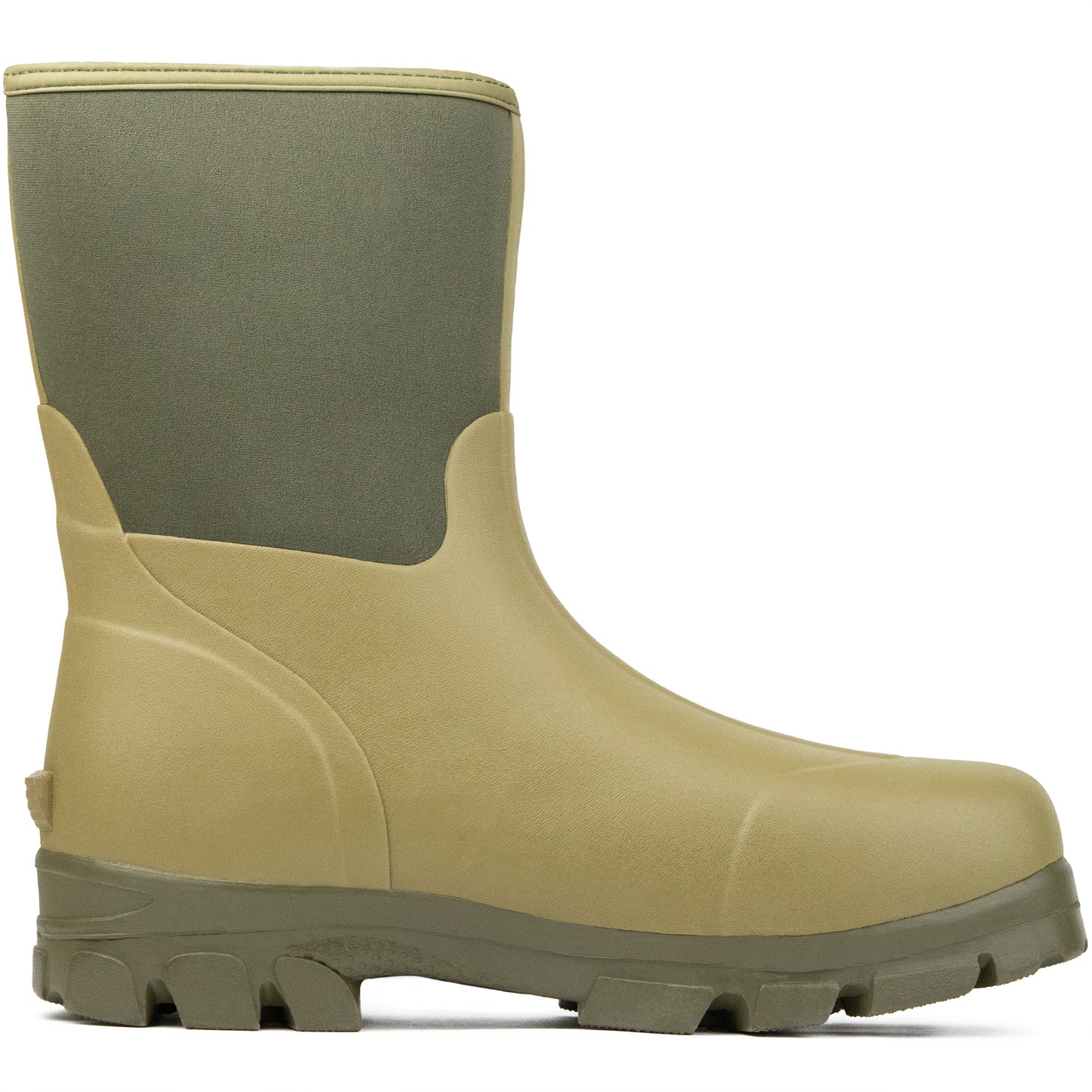 Savage Island Argyll Short Neoprene Wellington Boots - Insulated Rubber Warm Waterproof Wellies in Black & Green