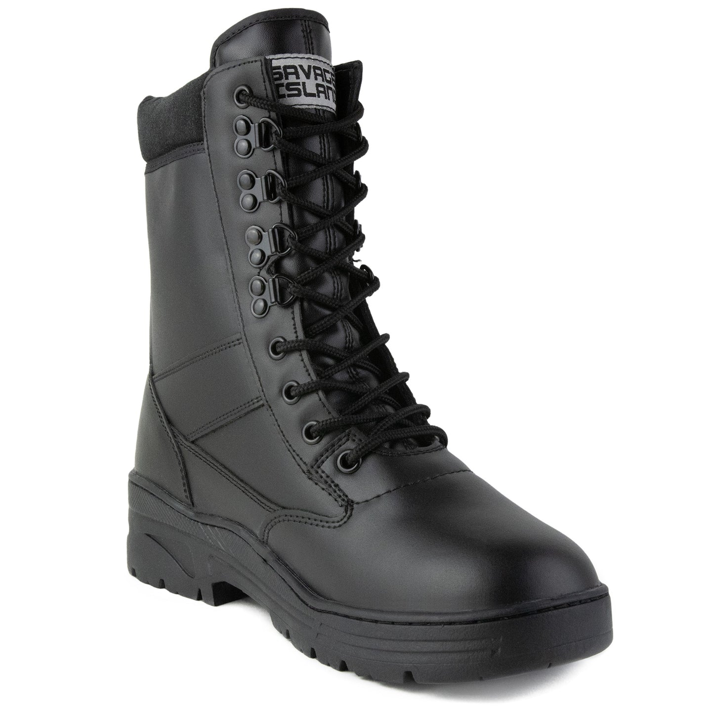 Full Leather Black Patrol Boots Savage Island