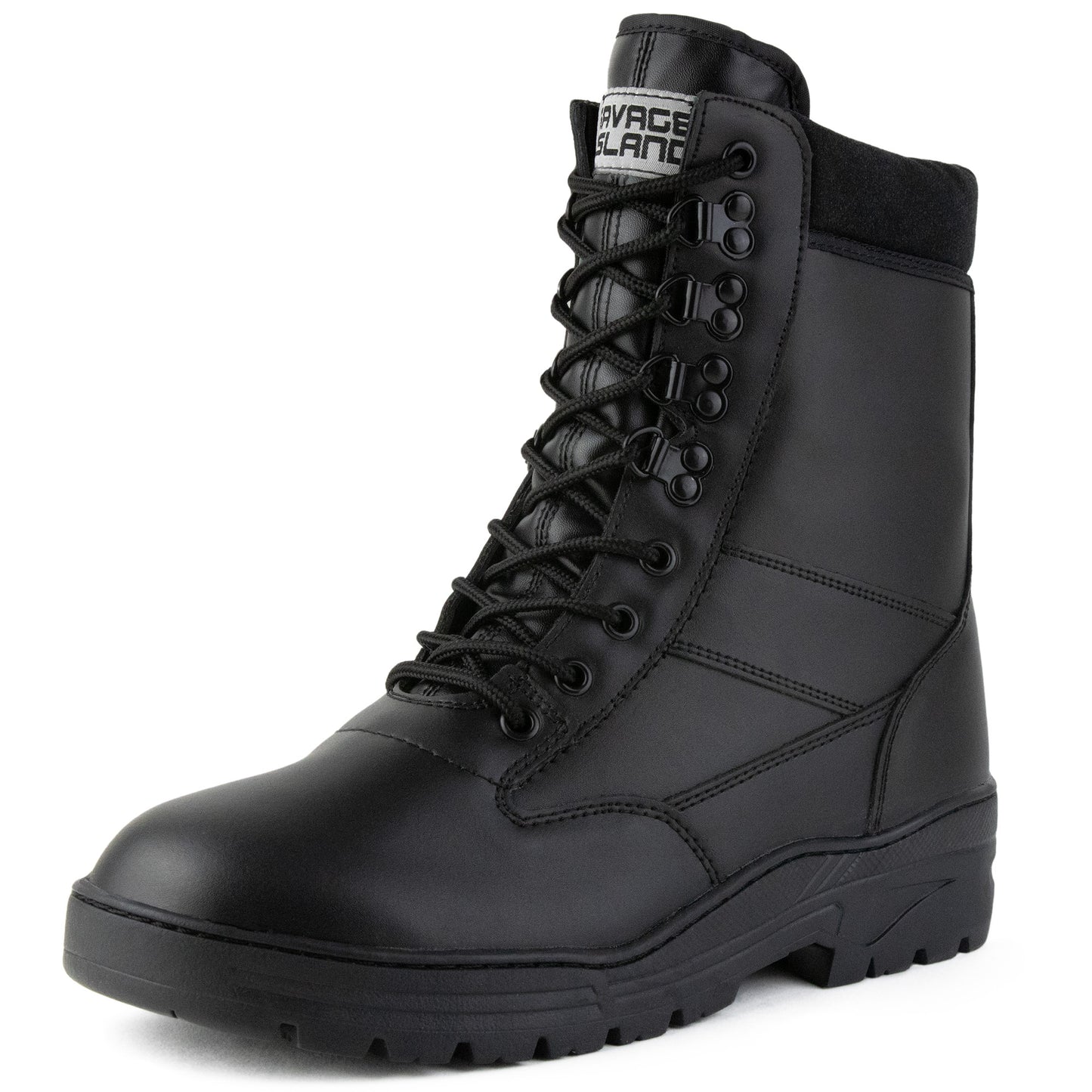 Full Leather Black Patrol Boots Savage Island
