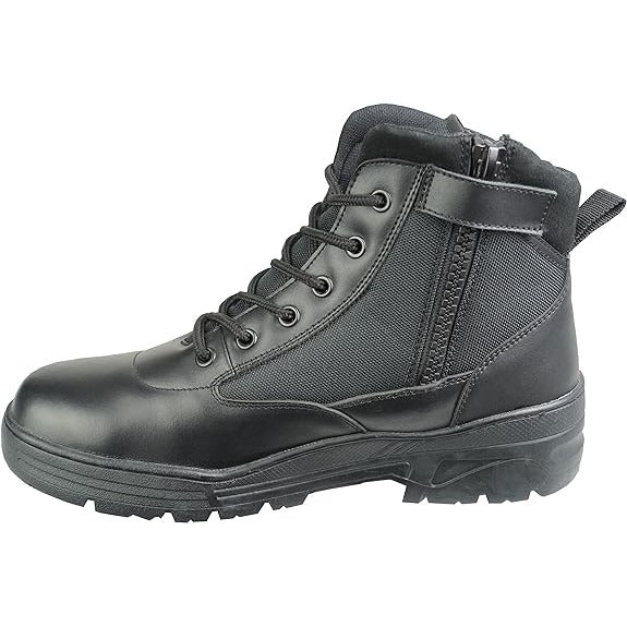 Mid Black Leather Size Zip Patrol Boots Savage Island