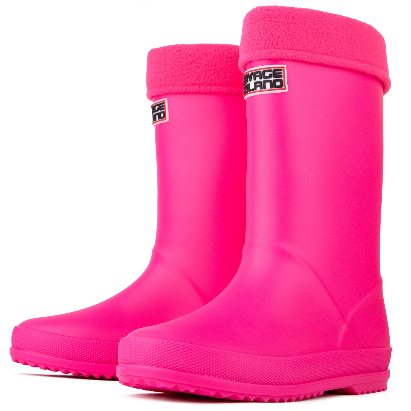 Kids Boys/Girls Waterproof Wellington Rain Boots with Removable Warm Lining Sock