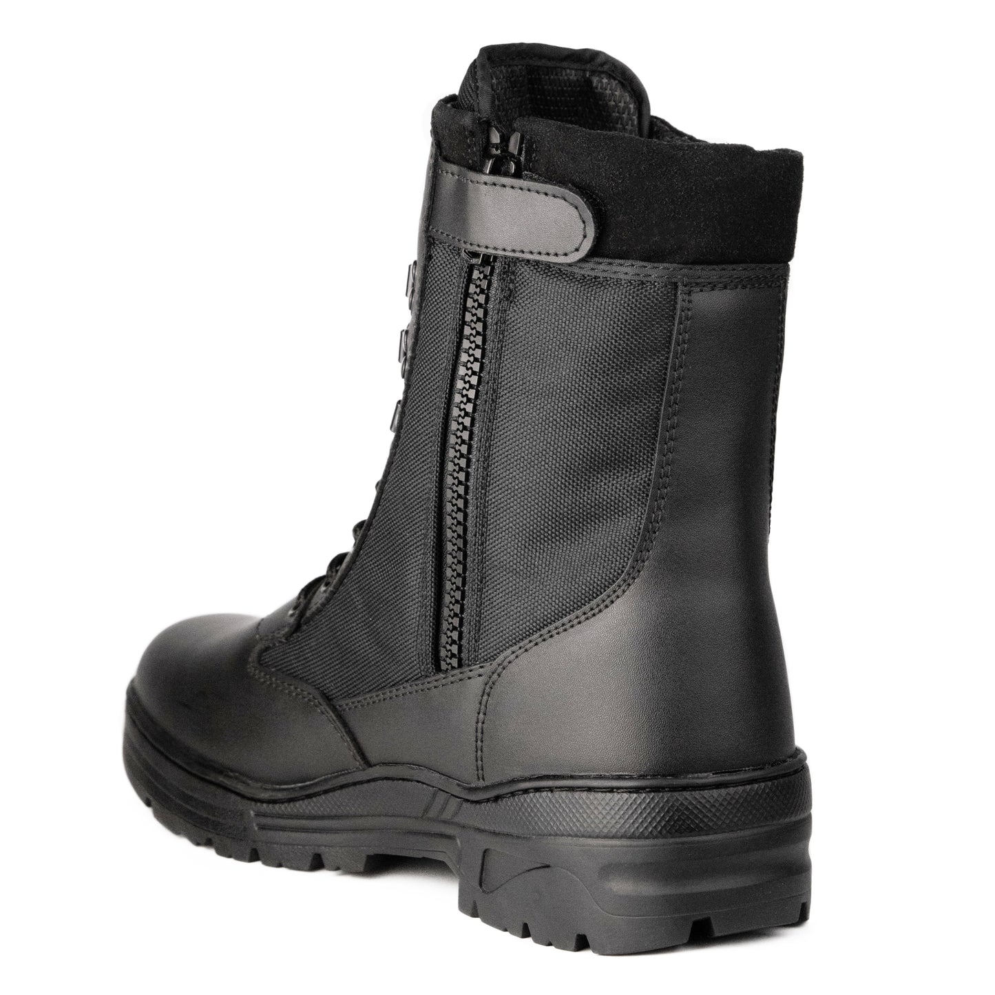 Black Leather Side Zip Patrol Boots Savage Island