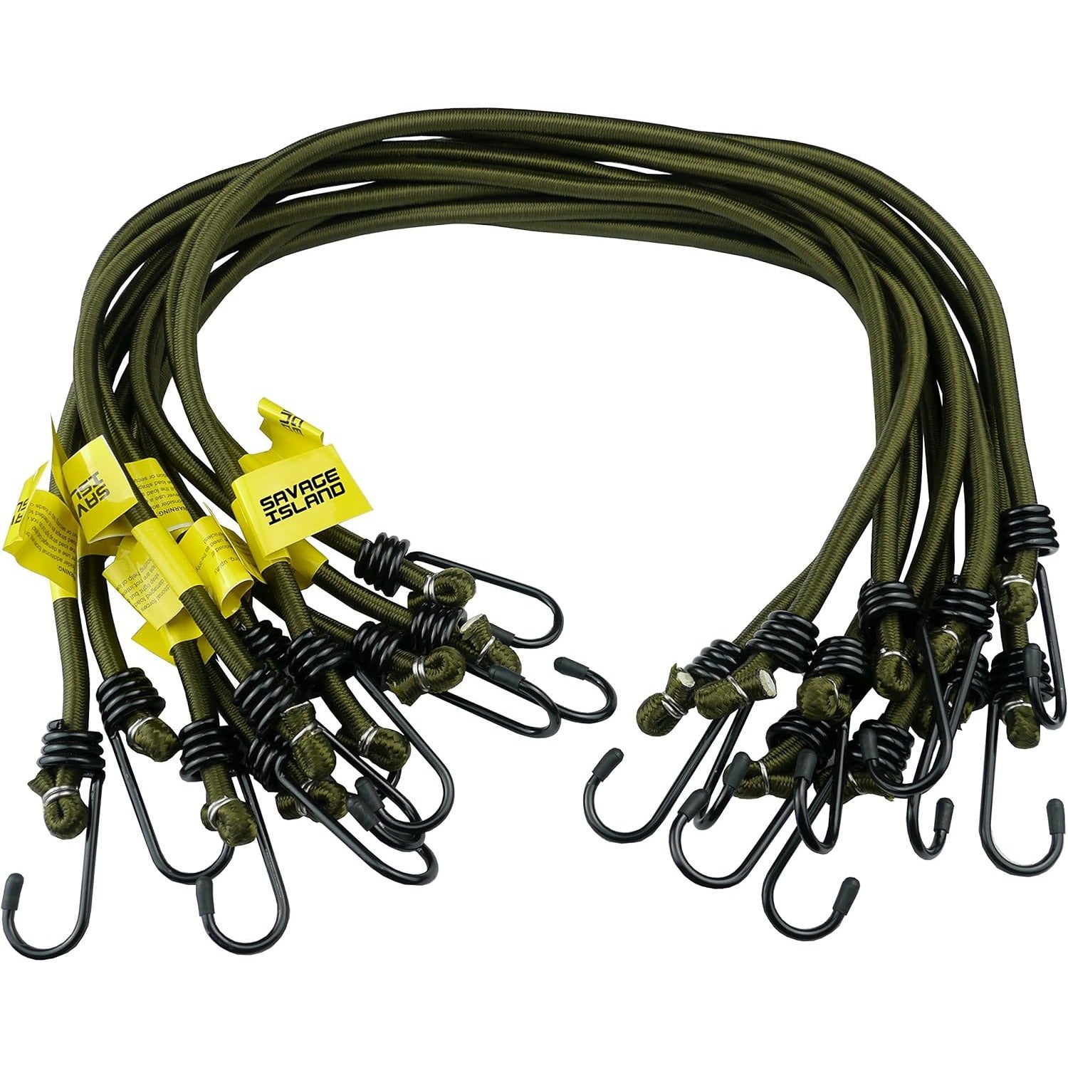 8mm 10 Pack Green Elastic Bungee Cords Savage Island