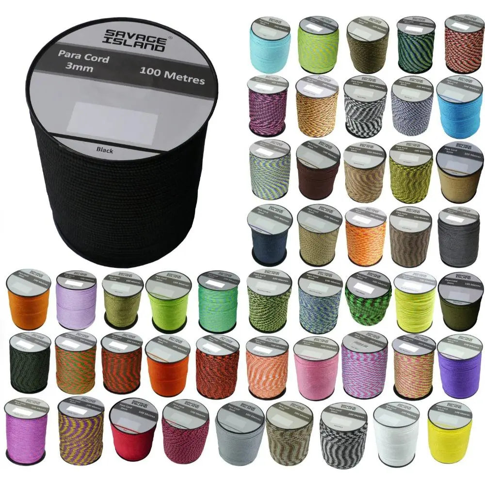 100m Paracord Reel - Various colours available Savage Island