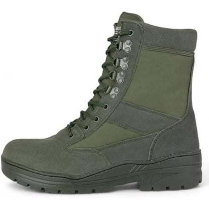 Green Suede Combat Boots Savage Island