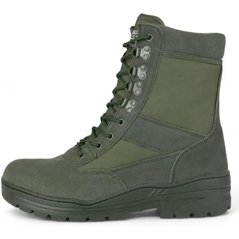Green Suede Combat Boots Savage Island