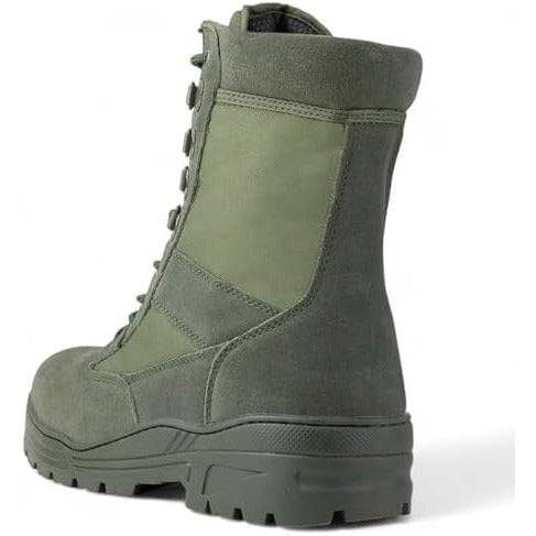Green Suede Combat Boots Savage Island