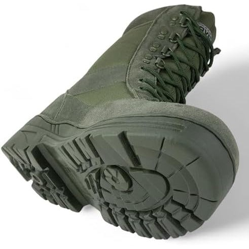 Green Suede Combat Boots Savage Island