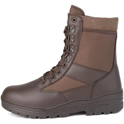 Brown Leather Patrol Boots Savage Island