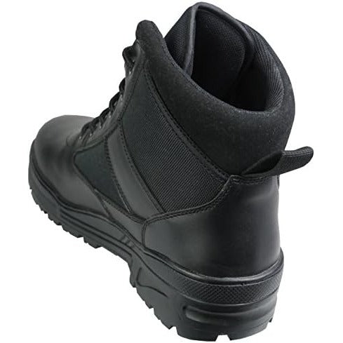 Mid Black Leather Patrol Boots Savage Island