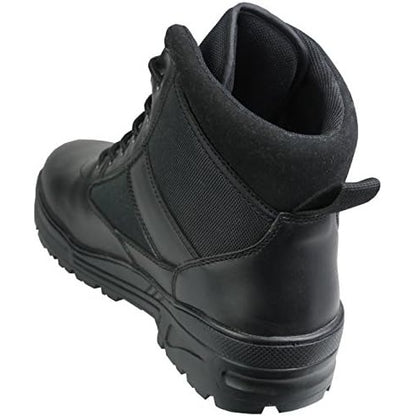 Mid Black Leather Patrol Boots Savage Island