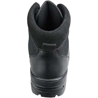 Mid Black Leather Patrol Boots Savage Island