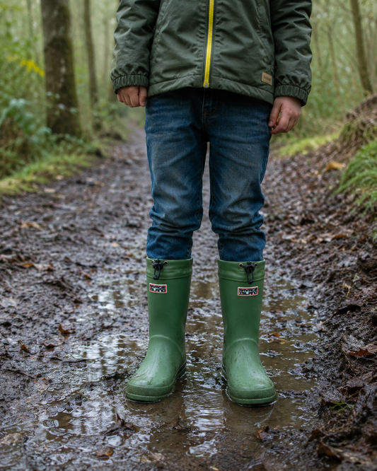 Puddle Kids Lightweight Waterproof Wellington Rain Boots