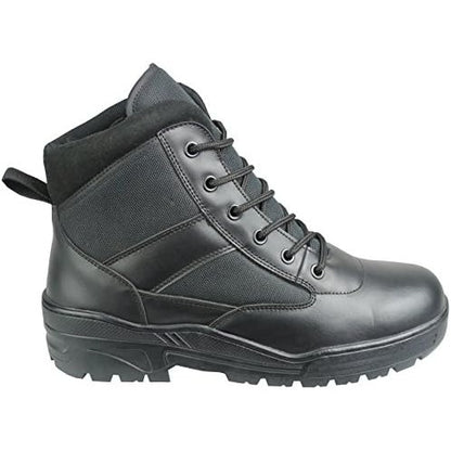 Mid Black Leather Patrol Boots Savage Island
