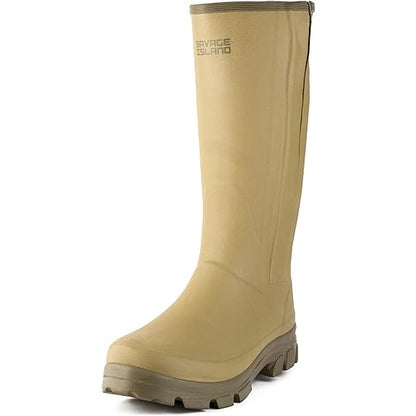 GlenSZ Side Zip Neoprene Lined Wellington Boots Savage Island
