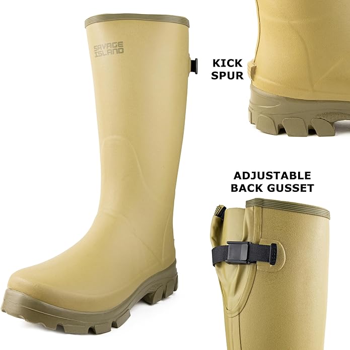 GlenPro Rubber Neoprene Lined Wellington Boots Savage Island