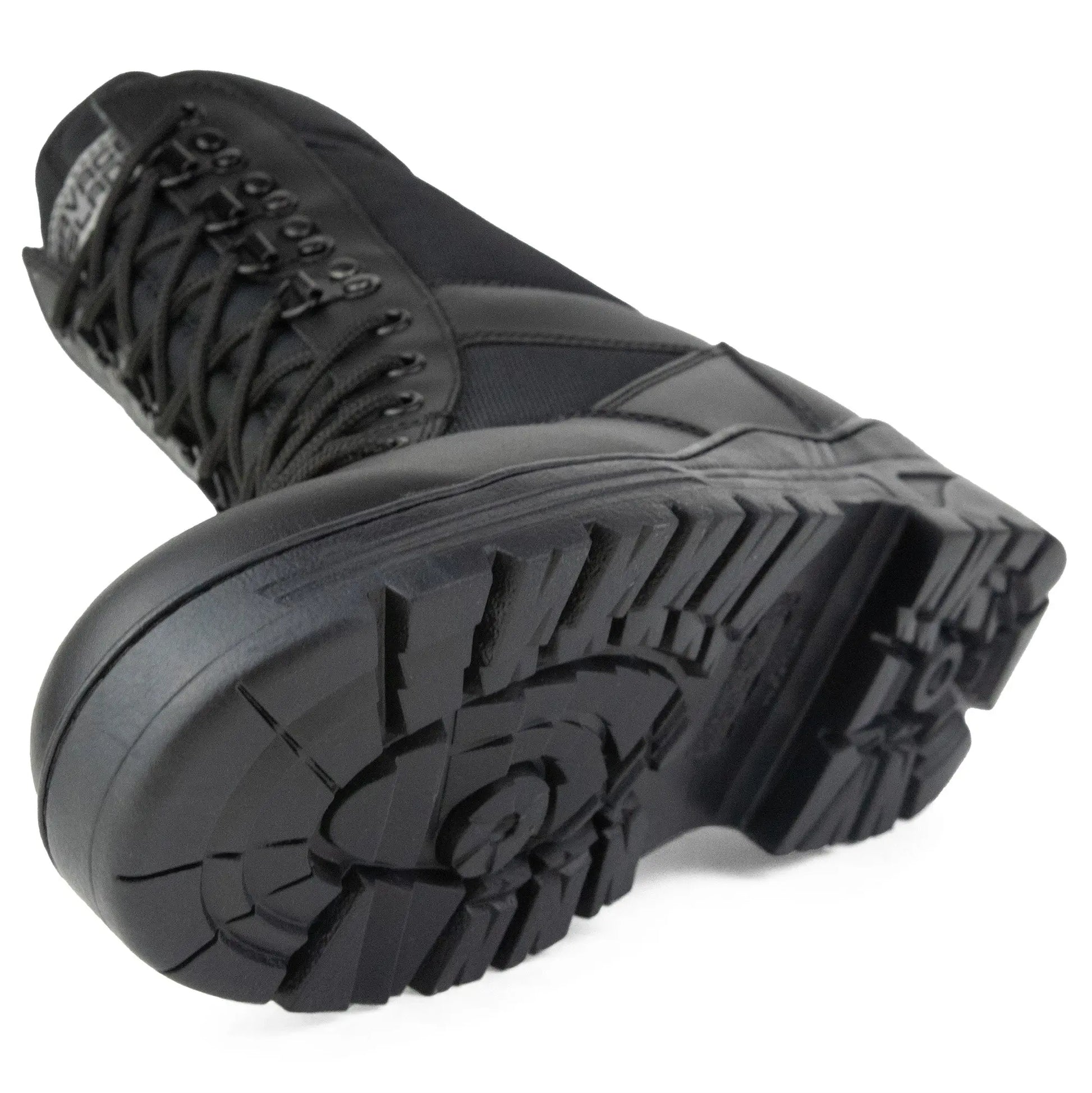 Black Leather Patrol Boots Savage Island