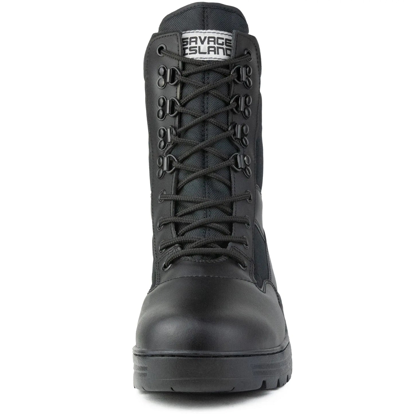 Black Leather Patrol Boots Savage Island