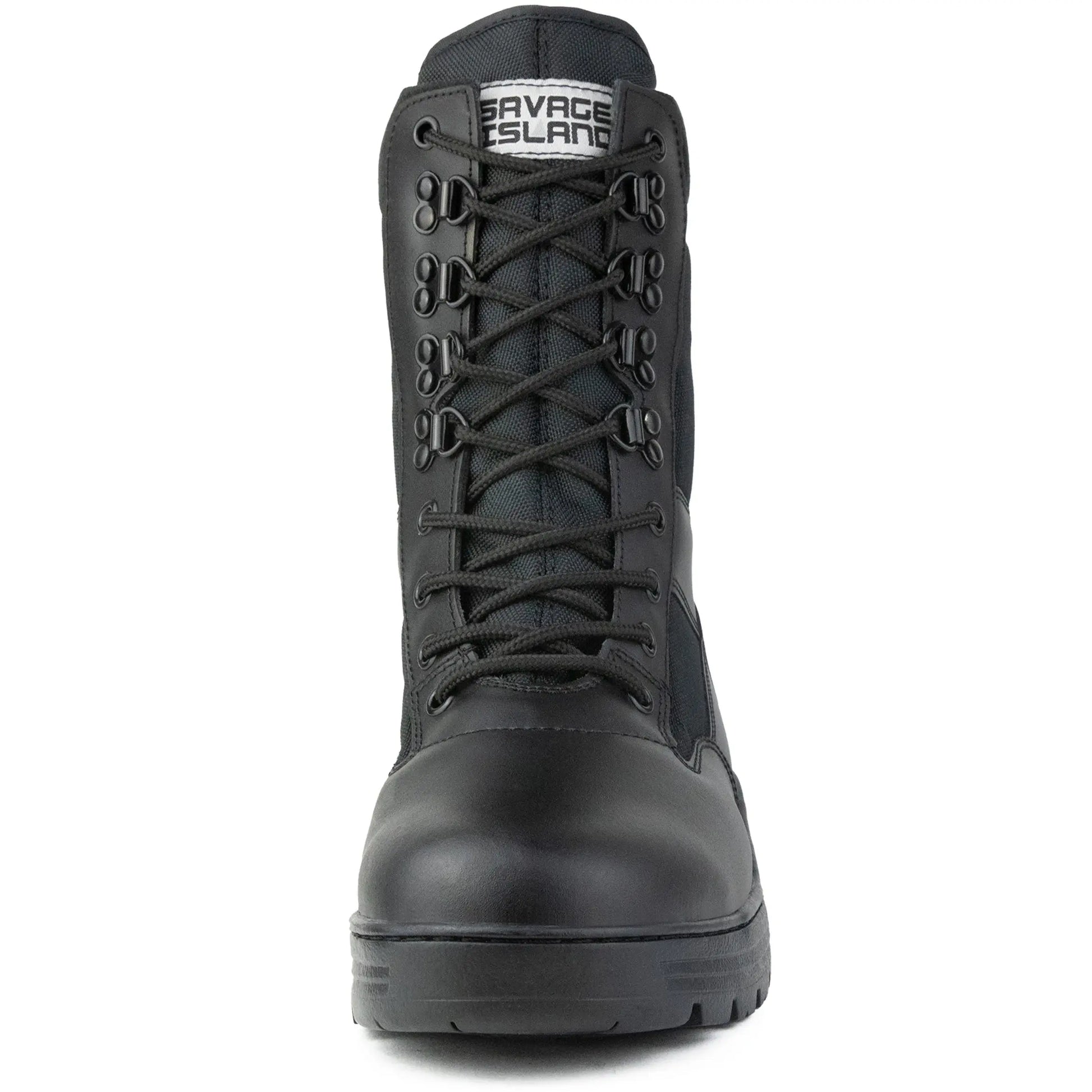 Black Leather Patrol Boots Savage Island