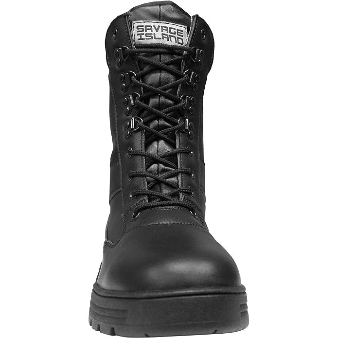 Full Leather Black Patrol Boots