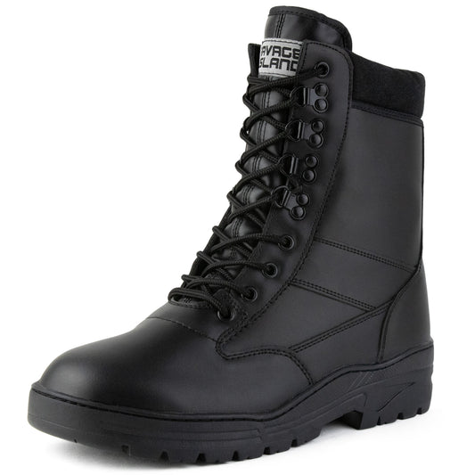 Full Leather Black Patrol Boots Savage Island