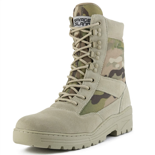 Desert Camo Mens Patrol Boots Savage Island