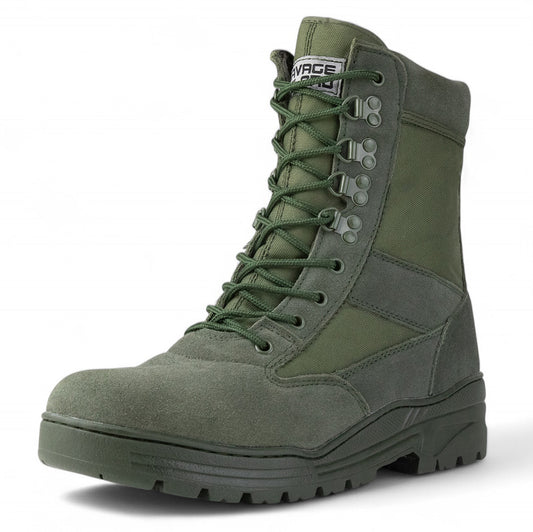 Green Suede Patrol Boots Savage Island