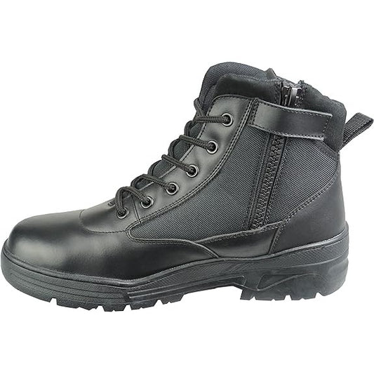Mid Black Leather Size Zip Patrol Boots Savage Island