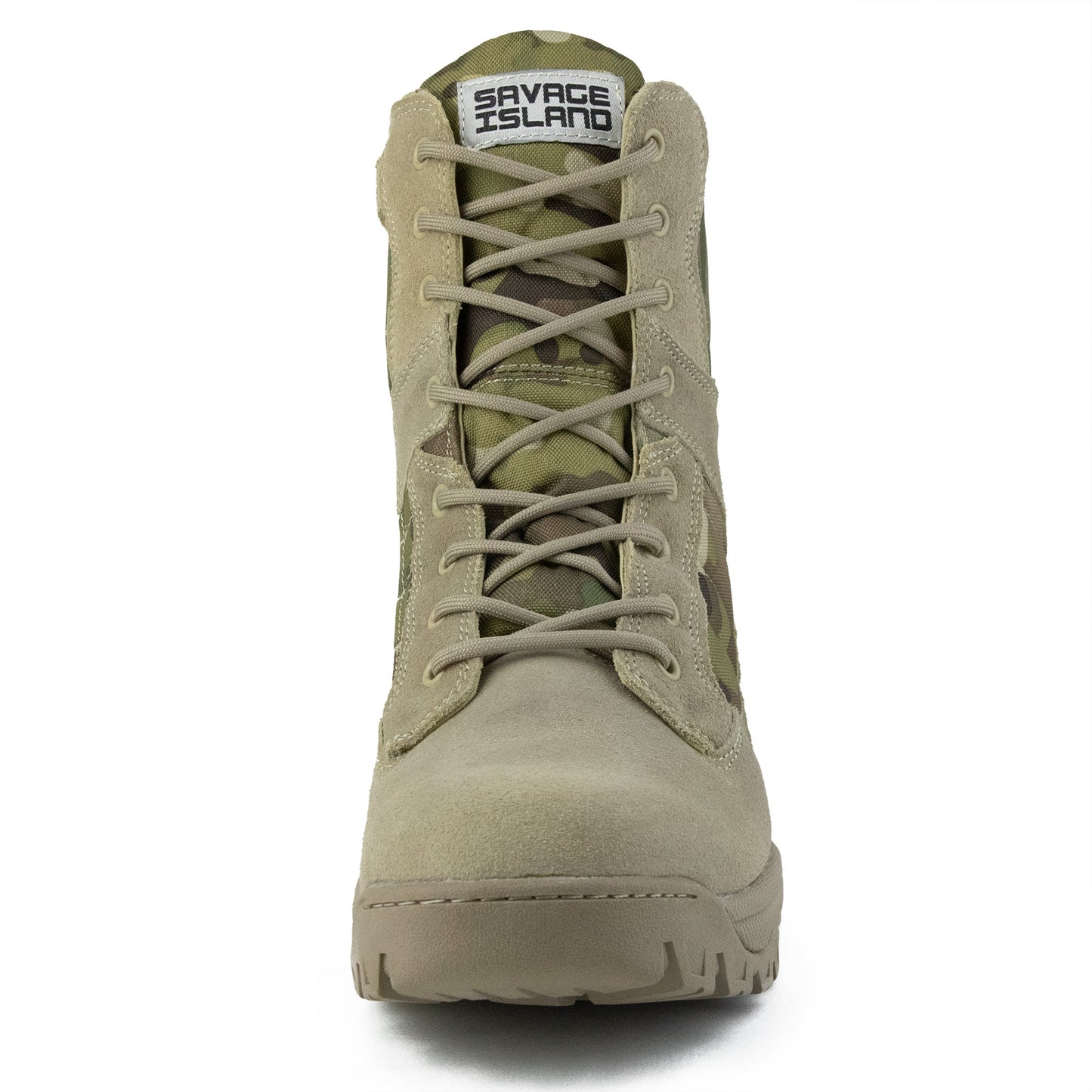 Tactical Side Zip Camo Desert Suede Patrol Boots Savage Island