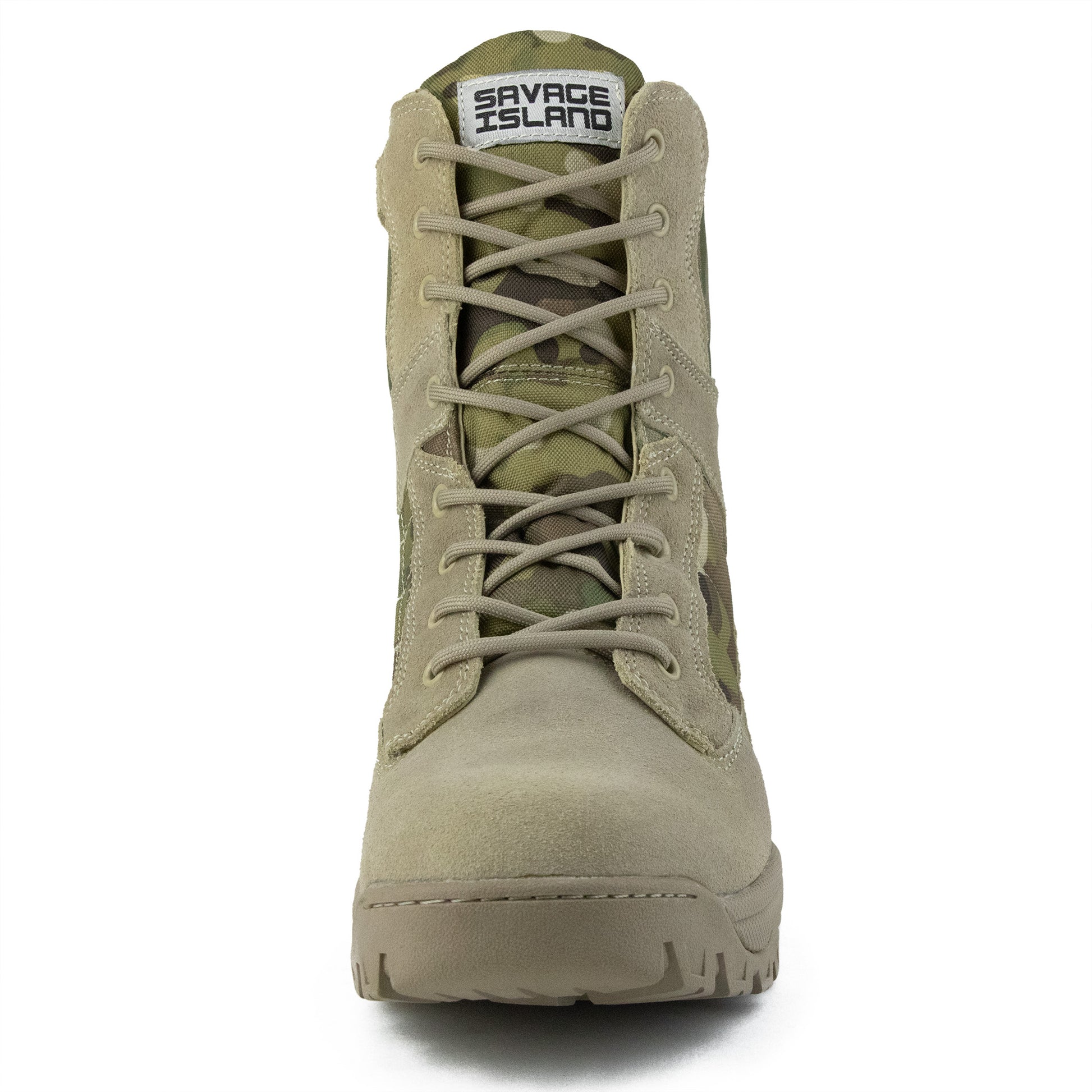 Tactical Side Zip Camo Desert Suede Patrol Boots Savage Island