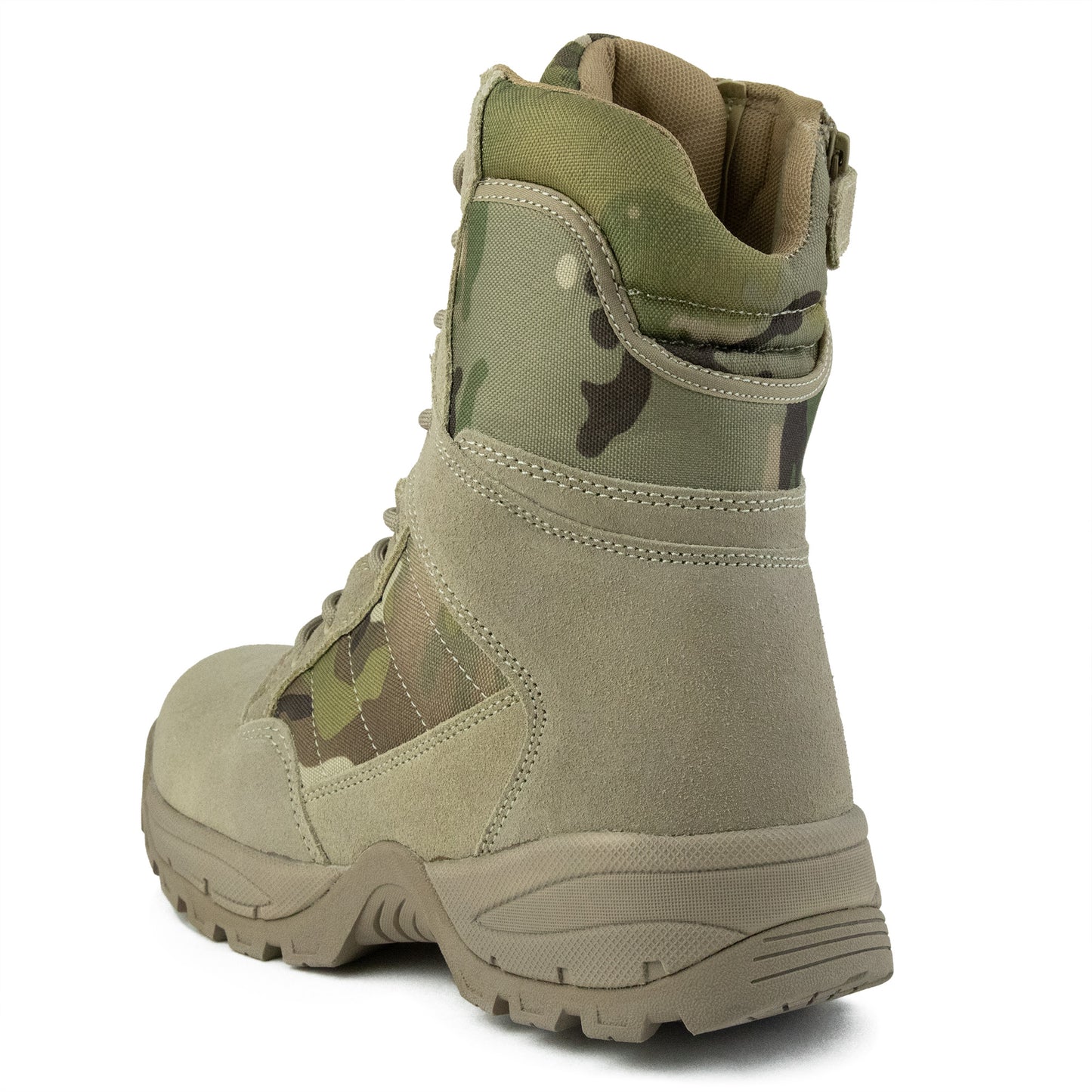 Tactical Side Zip Camo Desert Suede Patrol Boots Savage Island