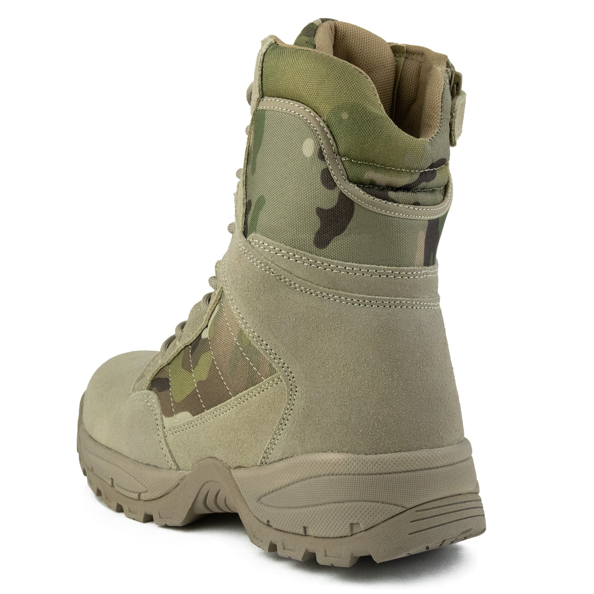 Tactical Side Zip Camo Desert Suede Patrol Boots Savage Island