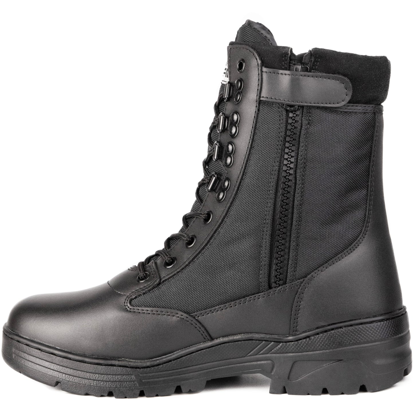Black Leather Side Zip Patrol Boots Savage Island