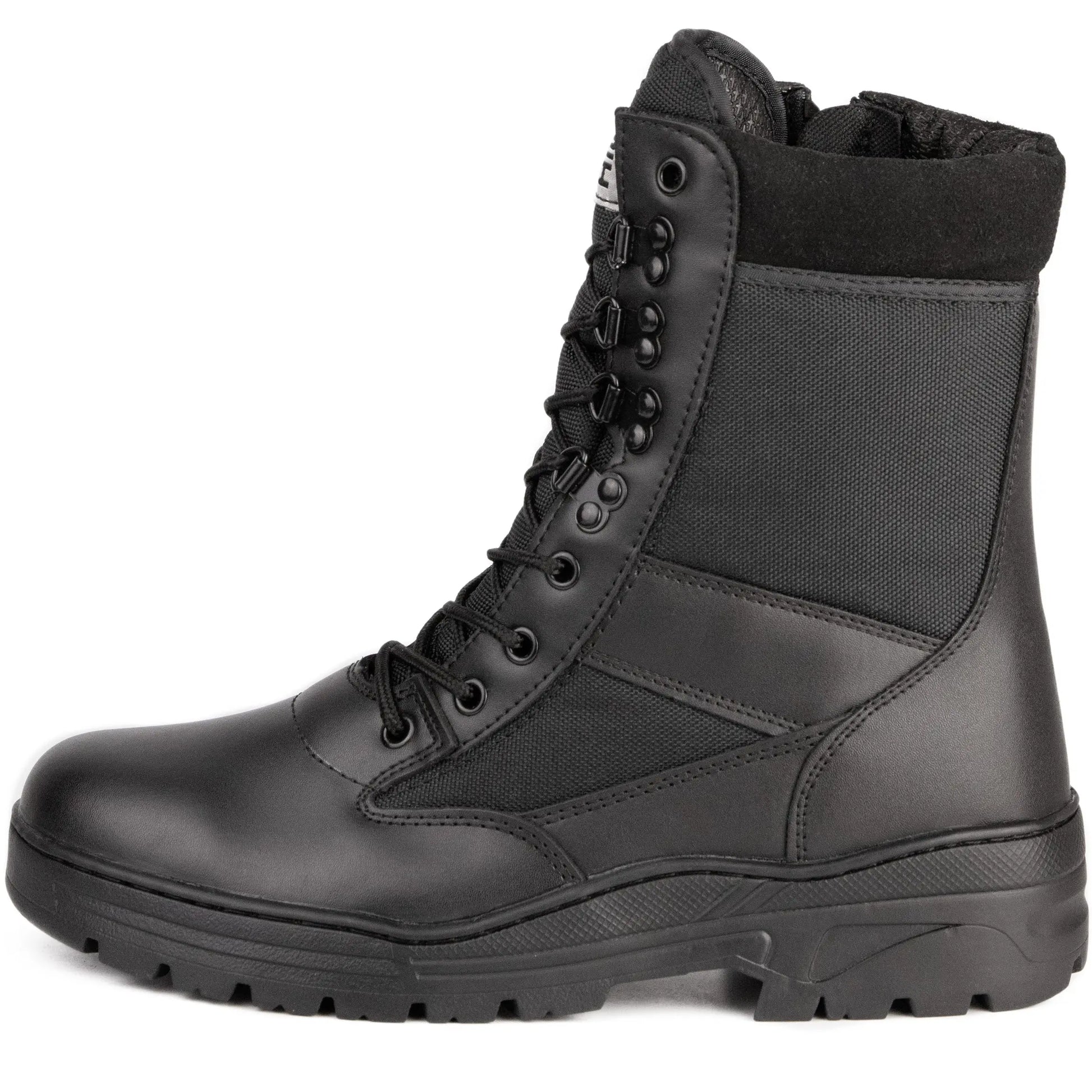 Black Leather Patrol Boots Savage Island