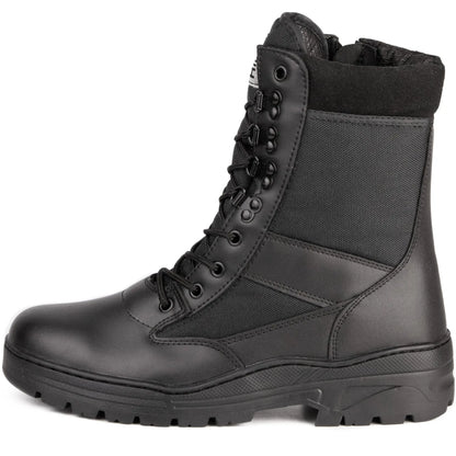 Black Leather Patrol Boots Savage Island