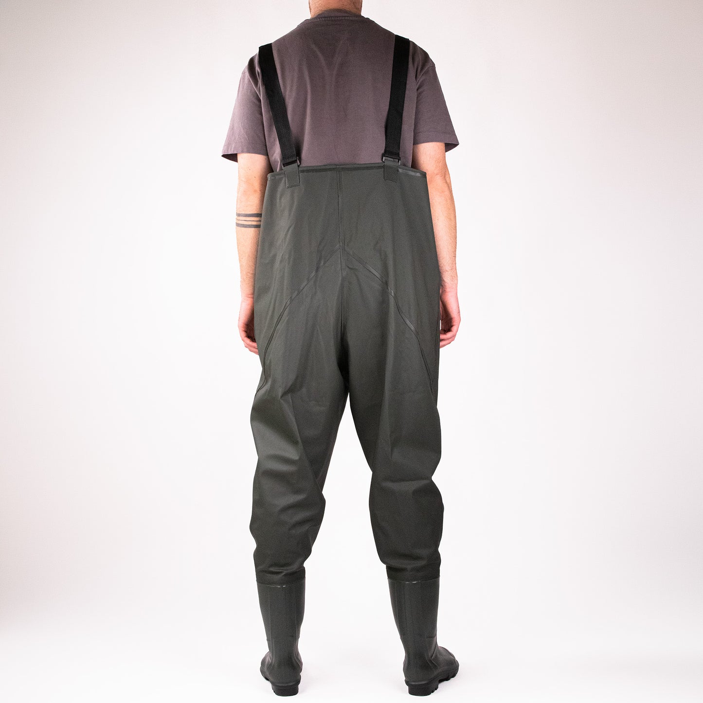 Waterproof Chest Waders – PVC Coated, Built-In Boots
