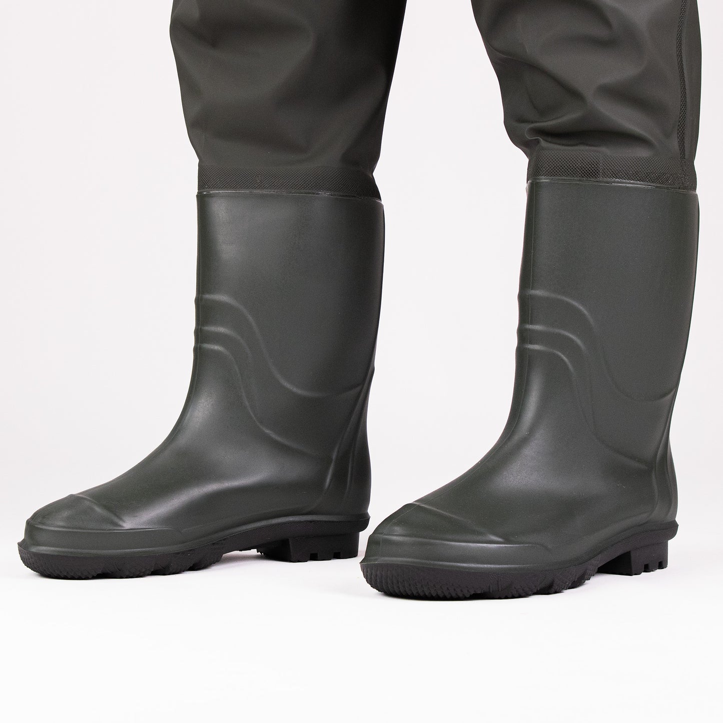 Waterproof Chest Waders – PVC Coated, Built-In Boots