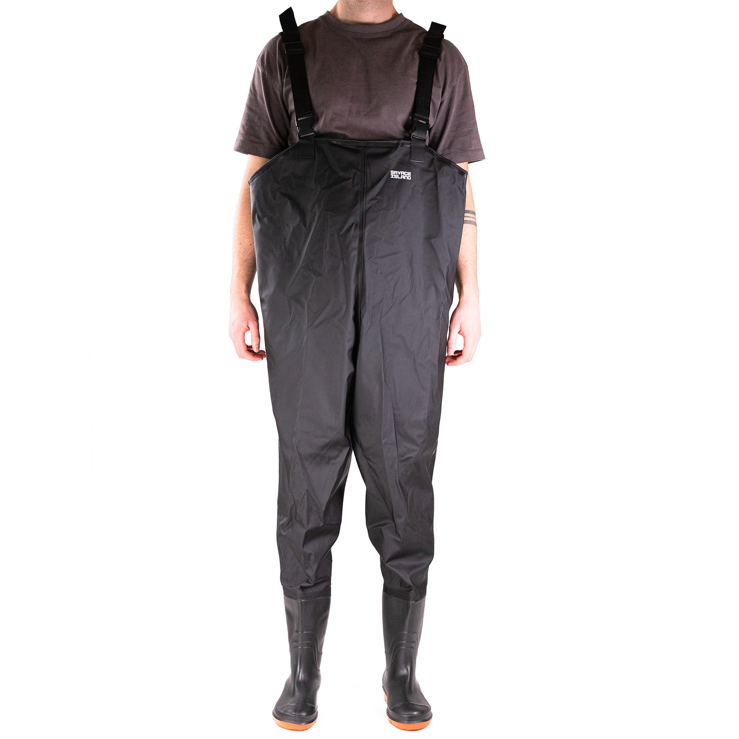 Waterproof Chest Waders – PVC Coated, Built-In Boots