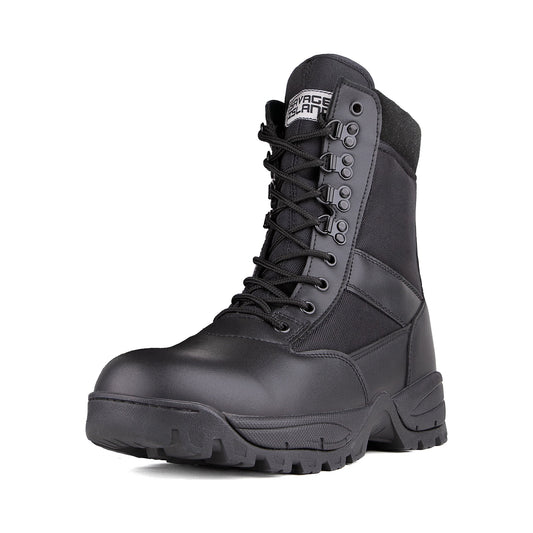 Recon Tactical Leather Side Zip & Lace Up Combat Boots