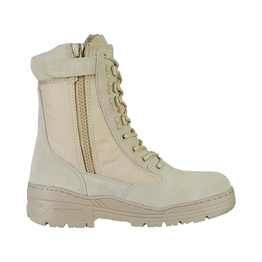 Sahara Desert Suede Side Zip Patrol Boots