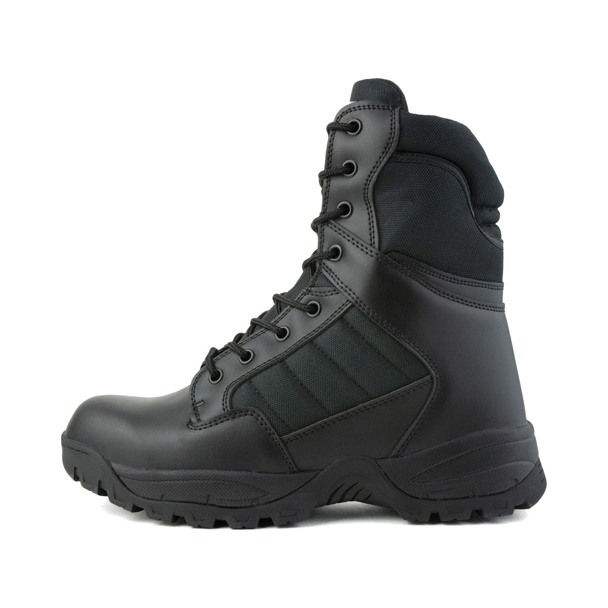 Stealth Tactical Side Zip Black Leather Patrol Boots
