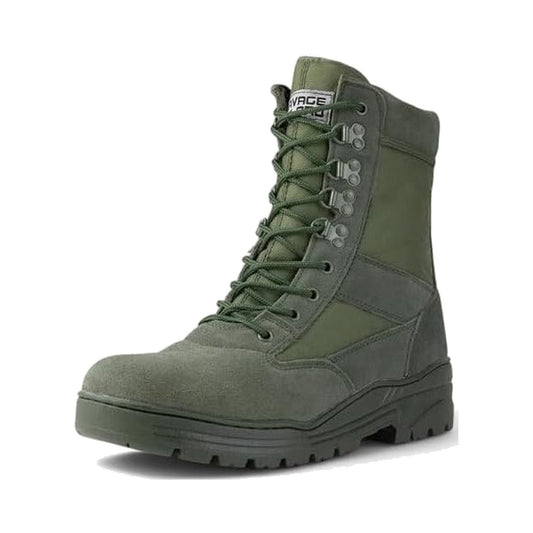 Cobra Green Suede Combat Boots