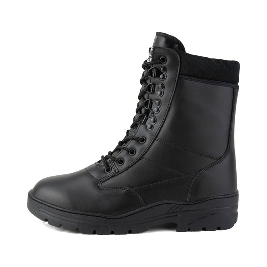 Fortress Full Leather Black Patrol Boots